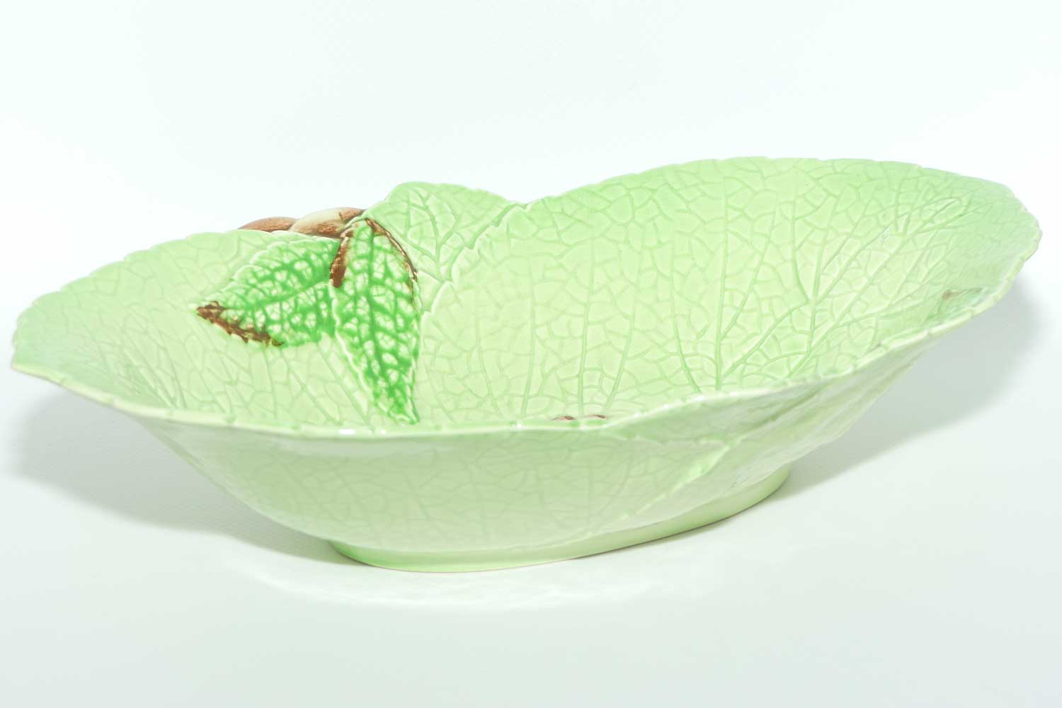 Carlton Ware Hollyhocks on Green leaf bowl | 1903/2 | 27.5cms