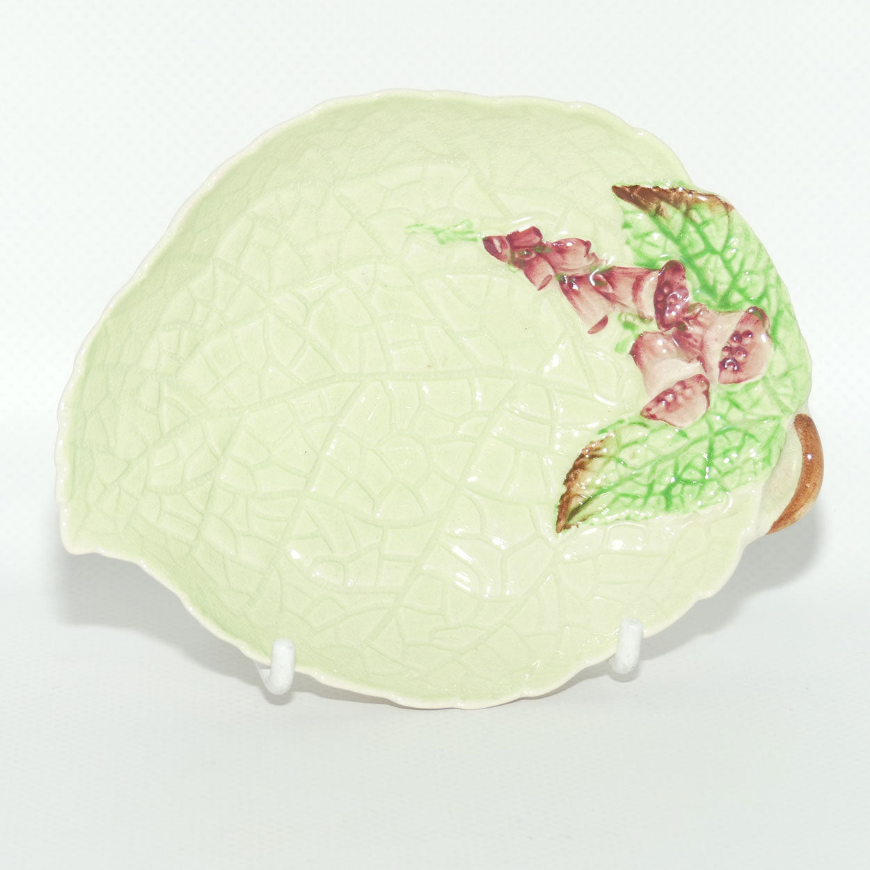 Carlton Ware Hollyhocks on Light Green pattern dish | 13cm wide
