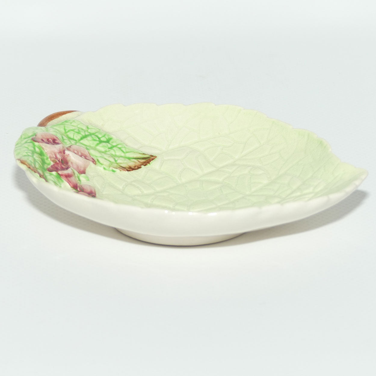 Carlton Ware Hollyhocks on Light Green pattern dish | 13cm wide