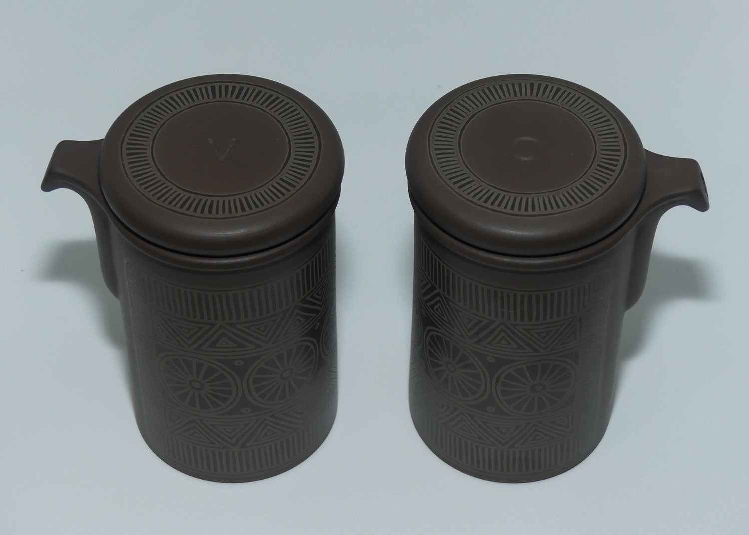 Vintage Retro Hornsea England Palatine Vinegar and Oil bottles