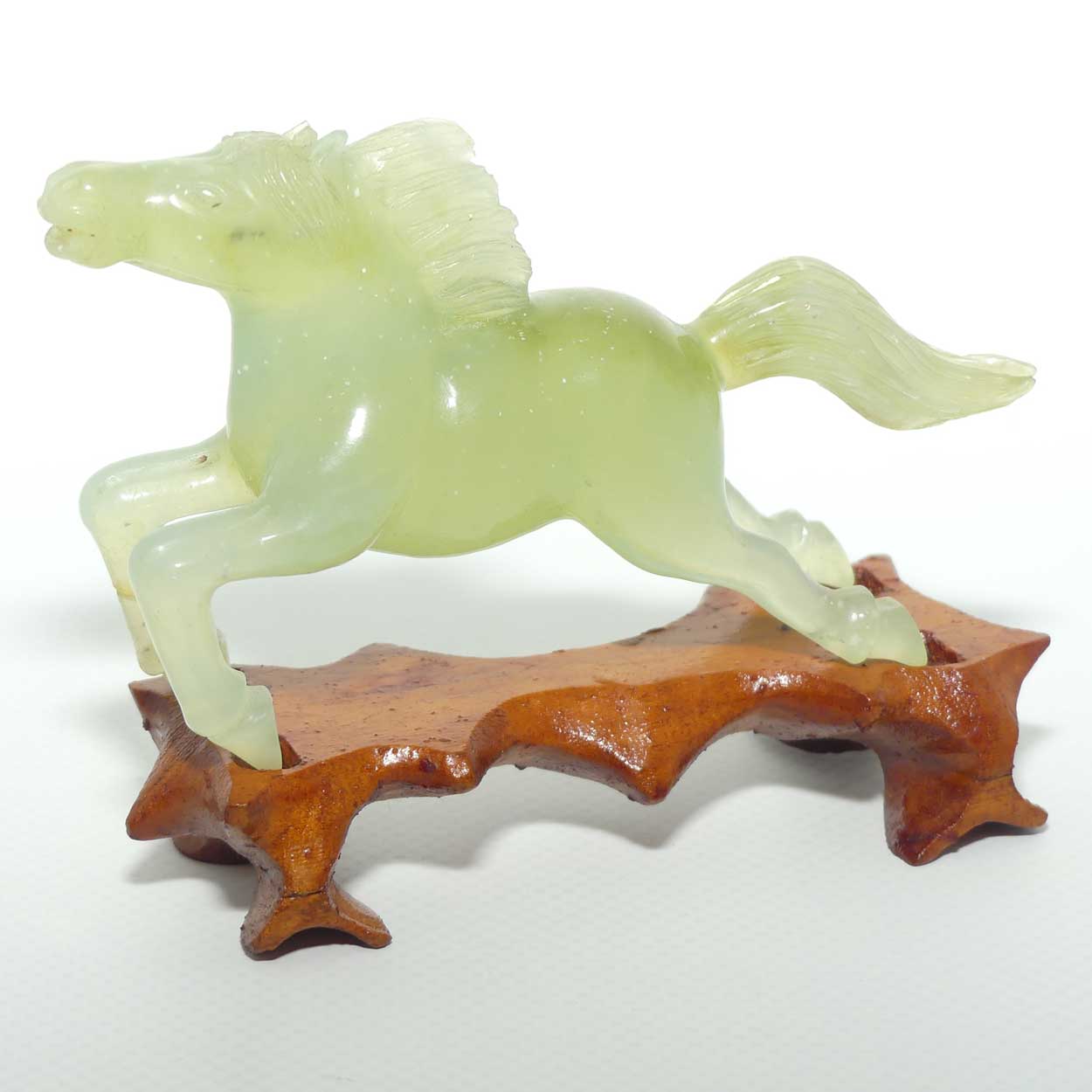 Small Jade Carved Galloping Horse figure