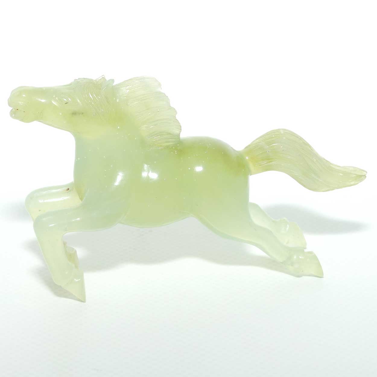 Small Jade Carved Galloping Horse figure