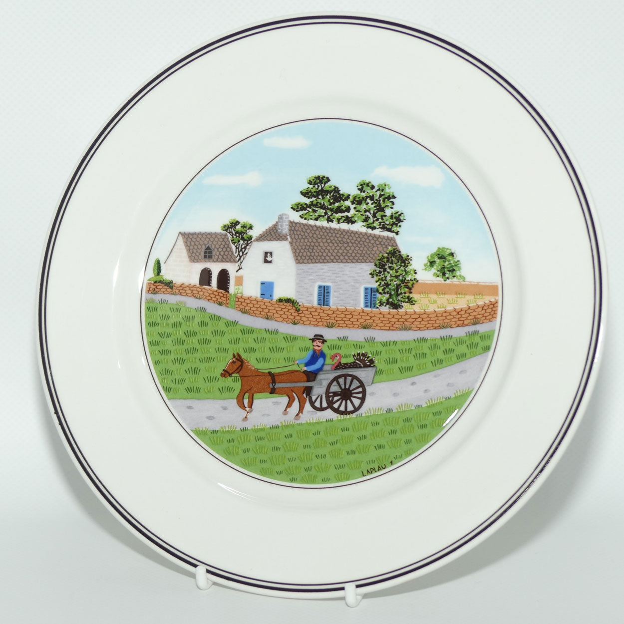 Villeroy and Boch Naif design | Horse and Cart by Gerard Laplau | 20.5cms diam