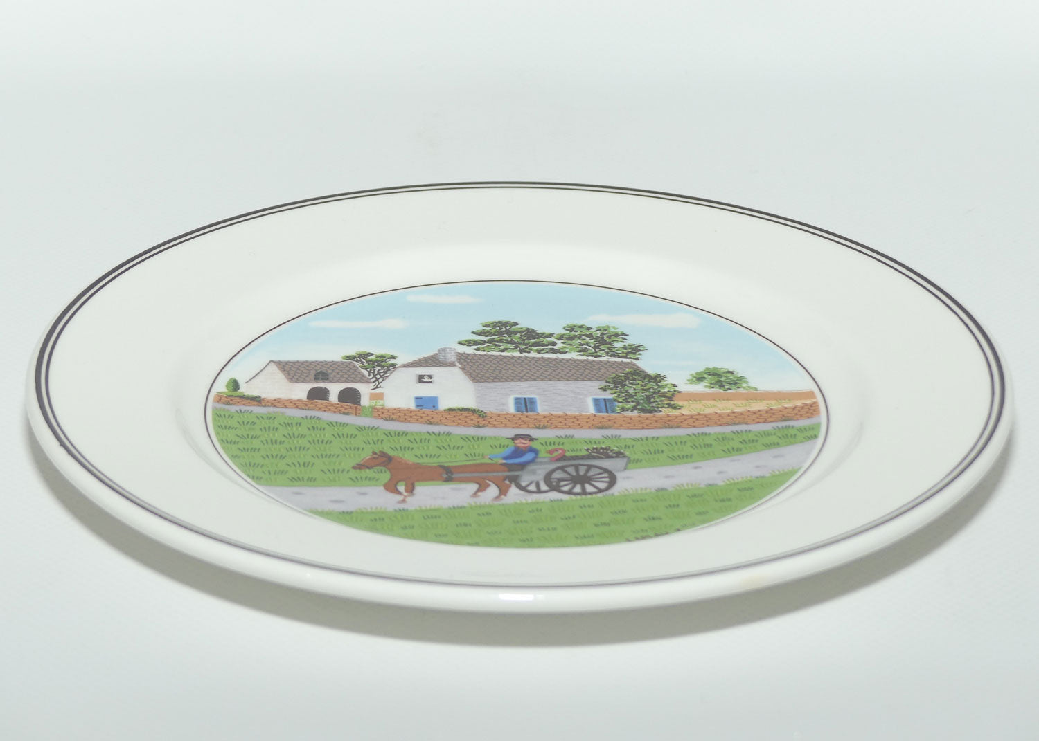 Villeroy and Boch Naif design | Horse and Cart by Gerard Laplau | 20.5cms diam
