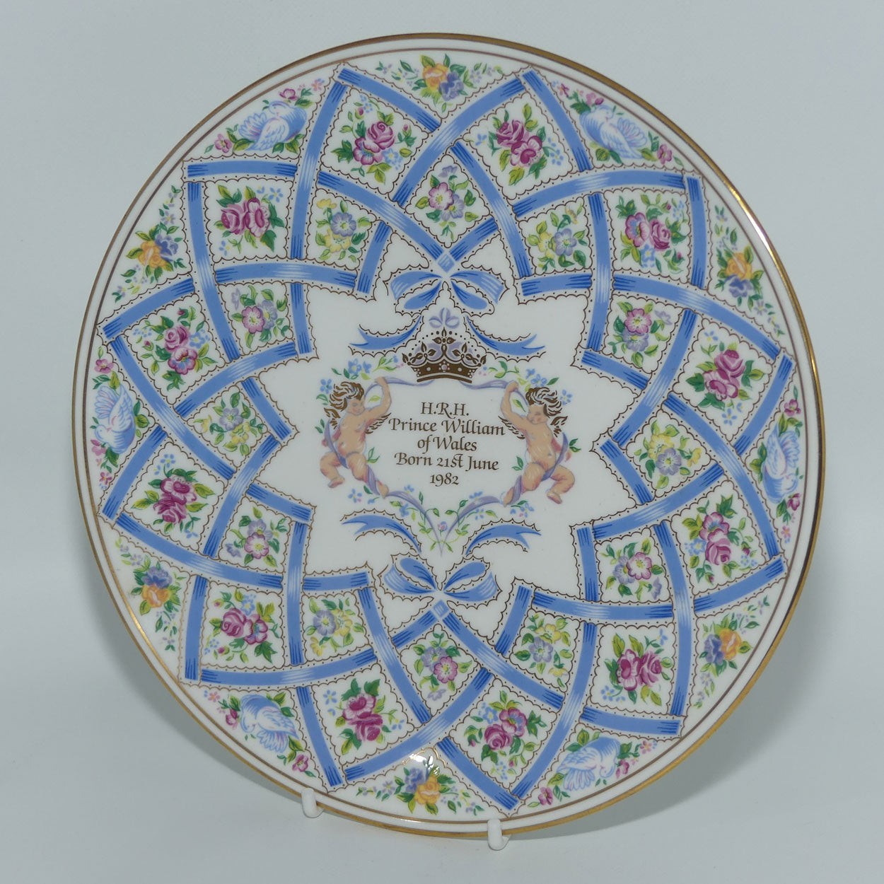 Royal Doulton HRH Prince William of Wales Birth Commemorative plate | 21st June 1982