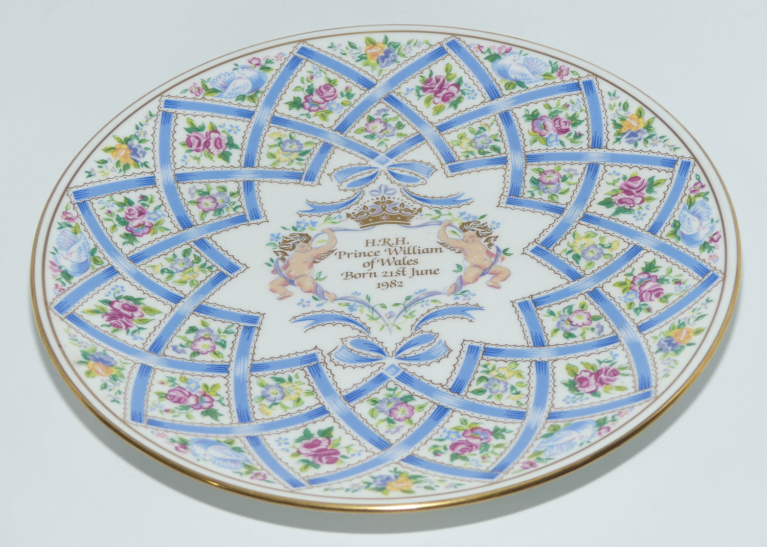 Royal Doulton HRH Prince William of Wales Birth Commemorative plate | 21st June 1982