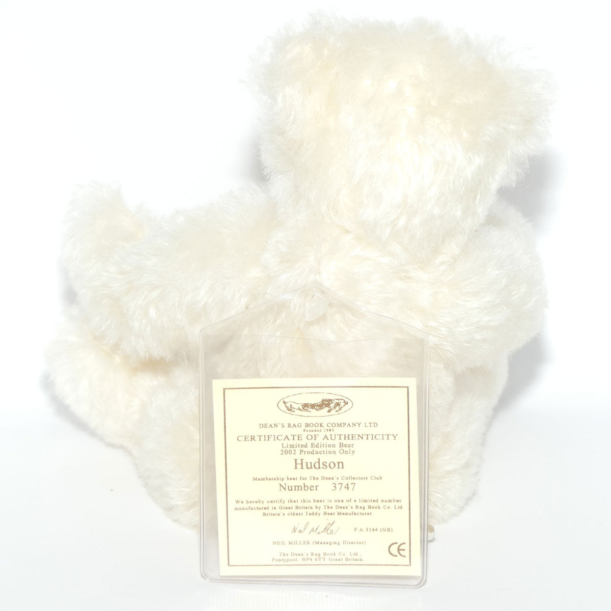 Dean's Rag Book Company Collectors Club Bear | Hudson | LE #3747
