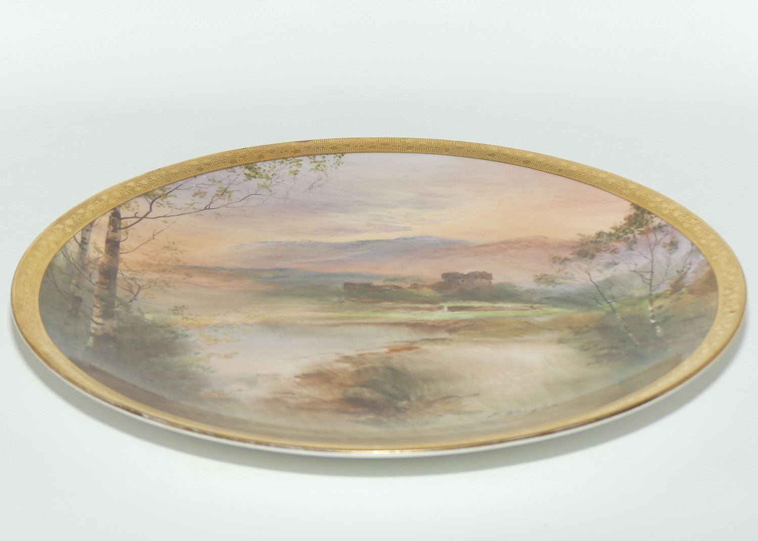 Royal Doulton hand painted Inverlochy Castle plate (Hughes)