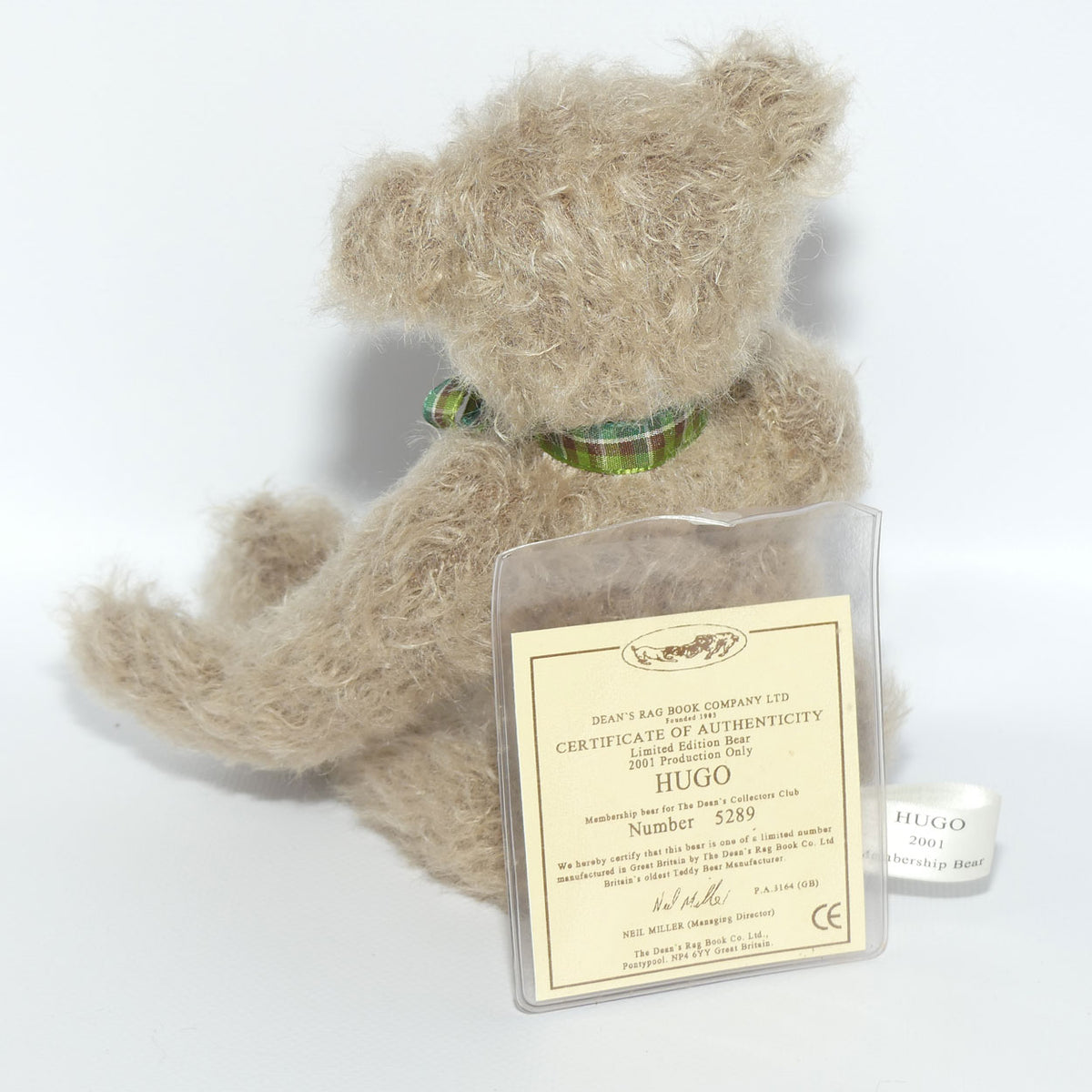 Dean's Rag Book Company Collectors Club Bear | Hugo | LE #5289