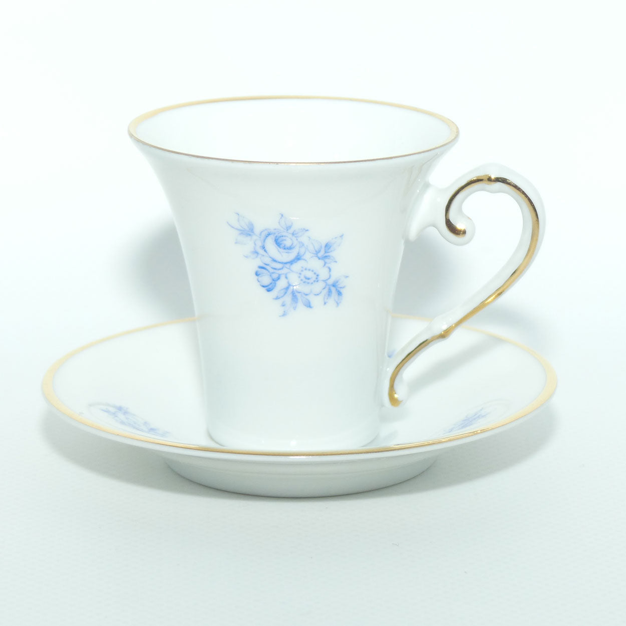 Hutschenreuther Selb Germany | Classical Blue and White Floral Demi tasse duo