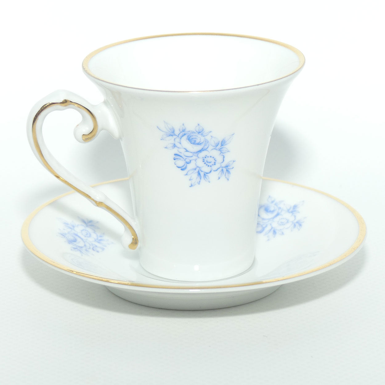 Hutschenreuther Selb Germany | Classical Blue and White Floral Demi tasse duo