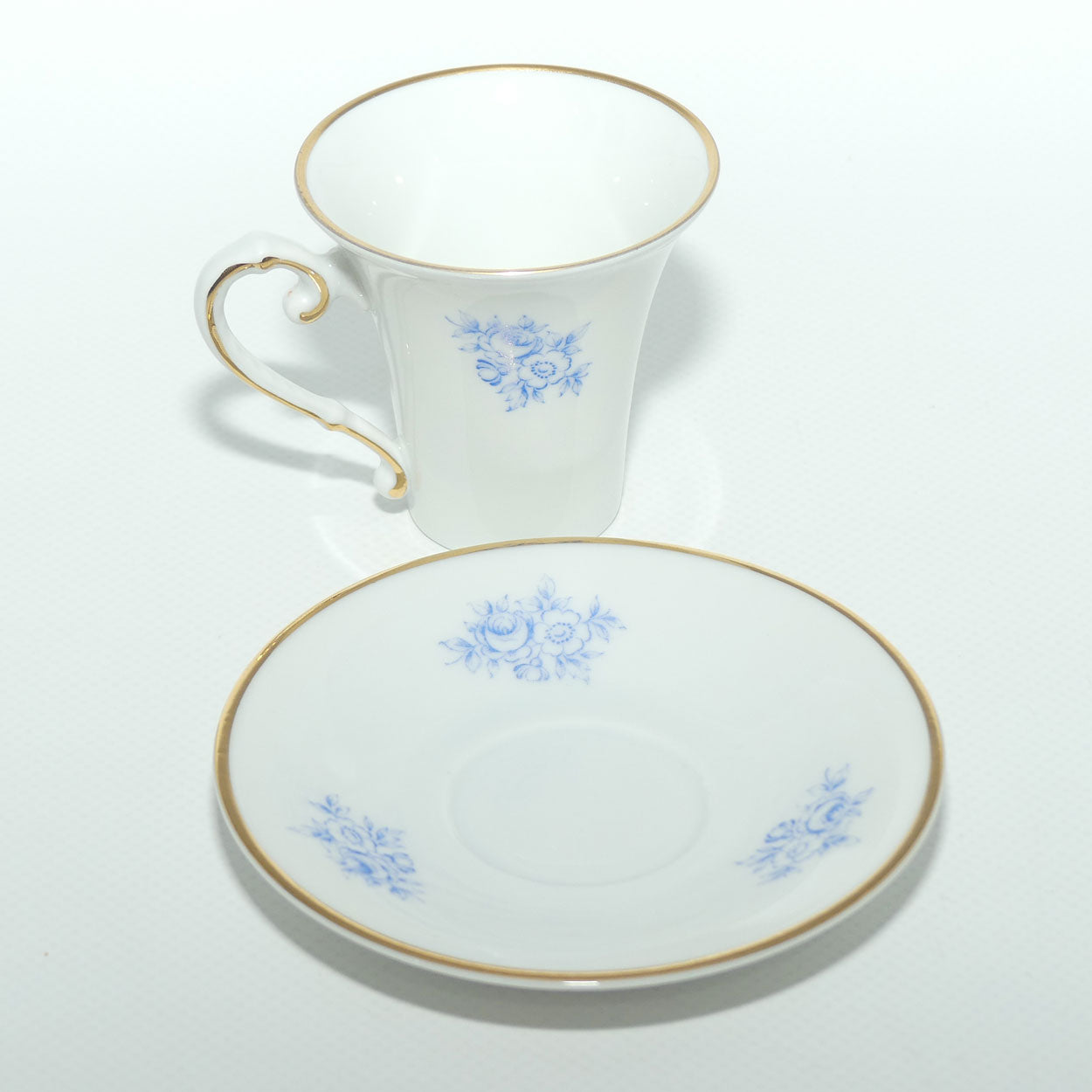 Hutschenreuther Selb Germany | Classical Blue and White Floral Demi tasse duo