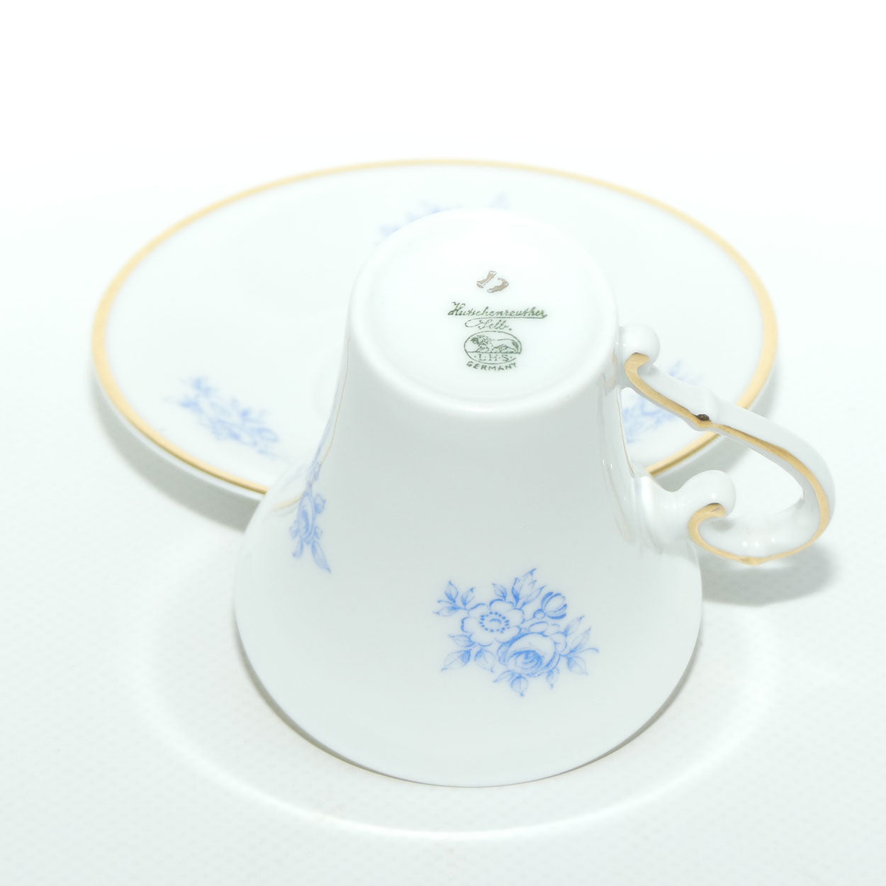 Hutschenreuther Selb Germany | Classical Blue and White Floral Demi tasse duo
