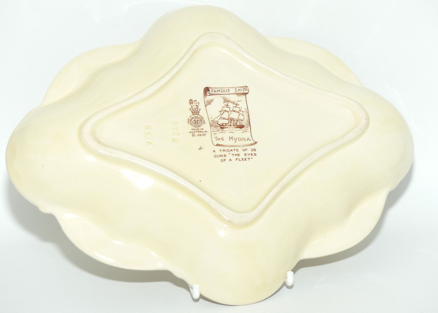 Royal Doulton Famous Ships Hydra & Furei quatrefoil dish D5957 |#1