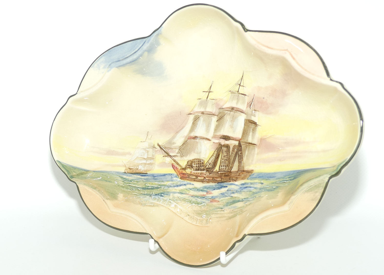 Royal Doulton Famous Ships series | Hydra & Furei quatrefoil dish D5957 | #2