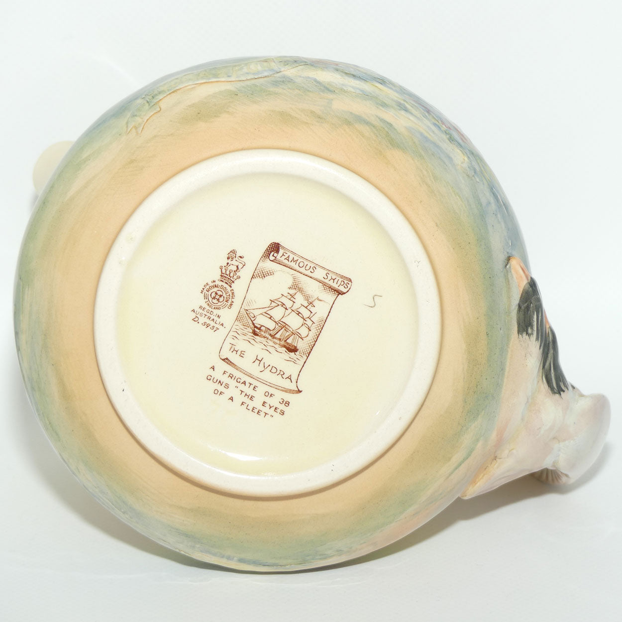 Royal Doulton Famous Ships Hydra & Furei jug D5957 | Large