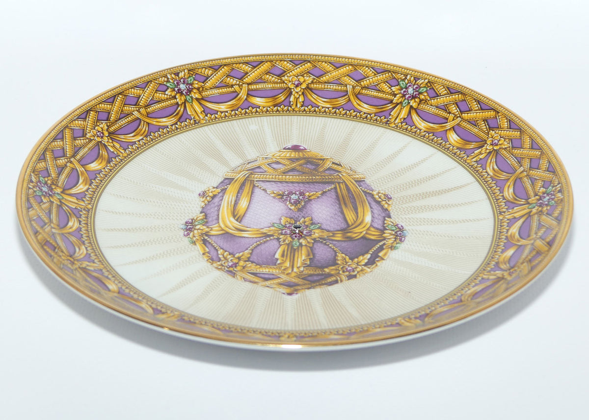 Franklin Mint | Faberge Egg plate | Violets in the Snow | Imperial Egg | Purple