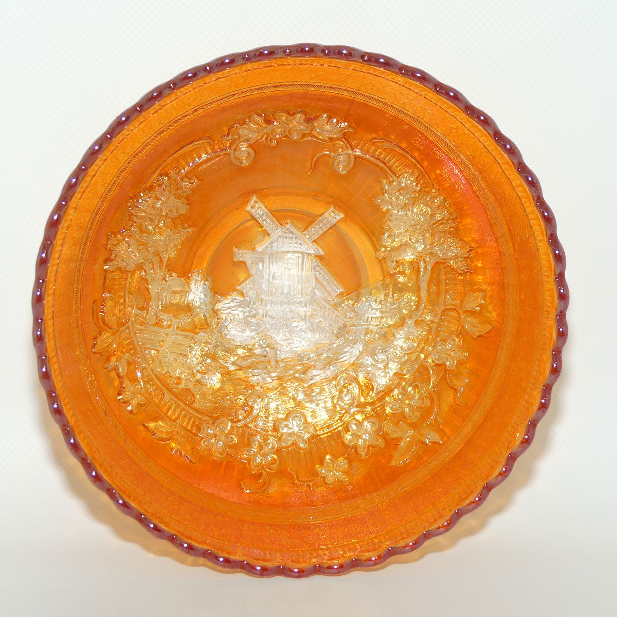 Imperial Marigold Carnival Glass bowl | 18.5cm diam