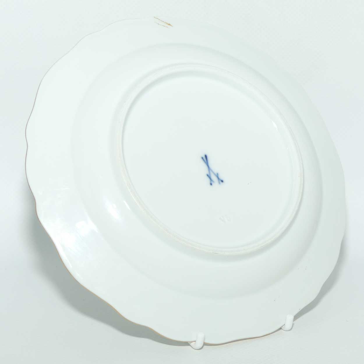 Meissen Blue Dragon with Red Highlights tea trio trimmed with gilt