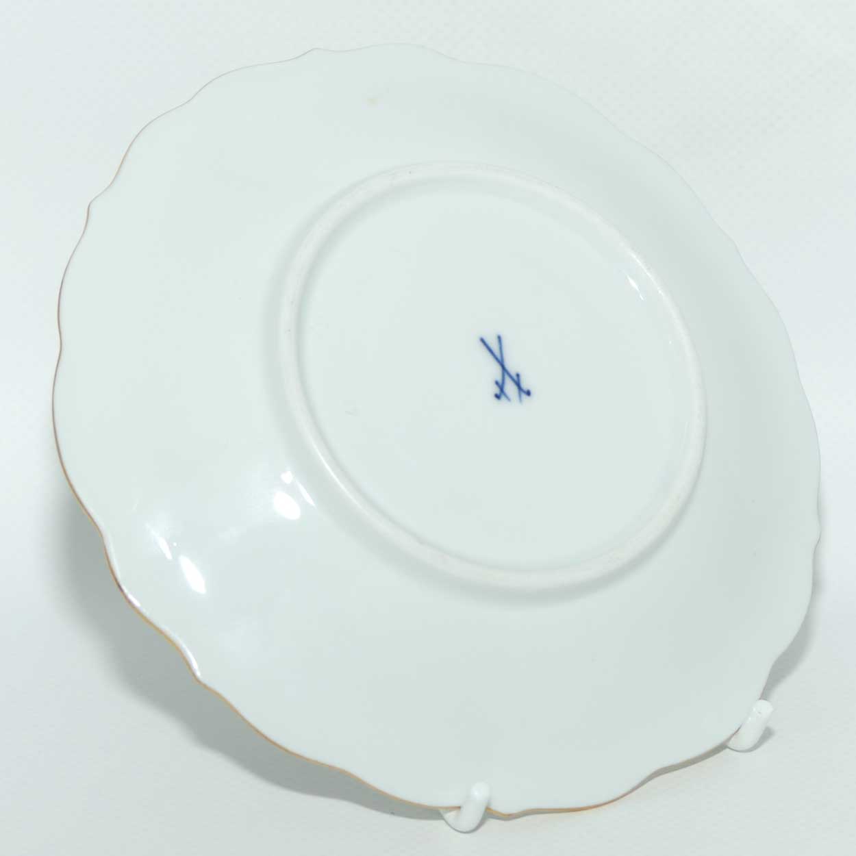 Meissen Purple Dragon tea trio trimmed with gilt