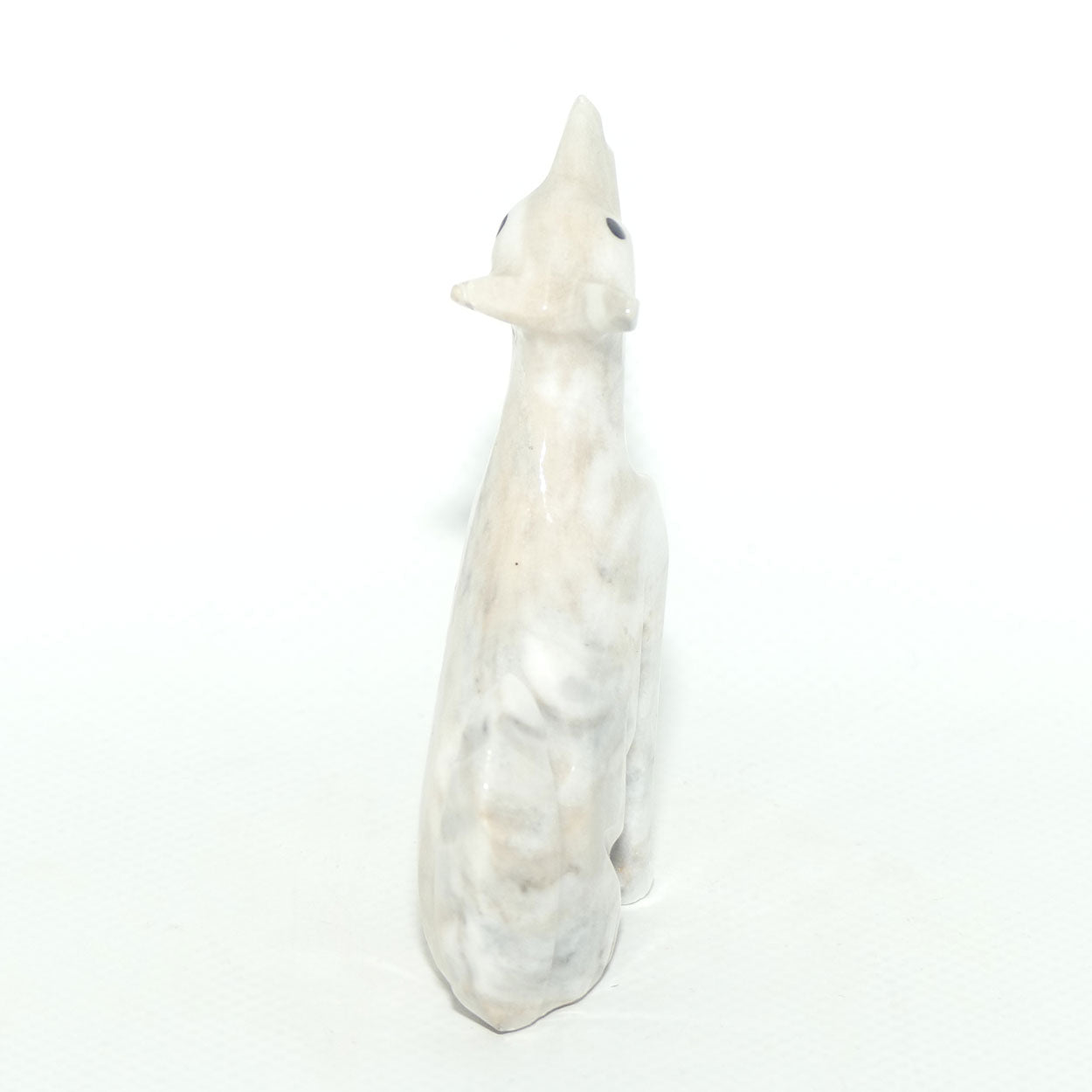 Small Carved Onyx Howling Wolf figure