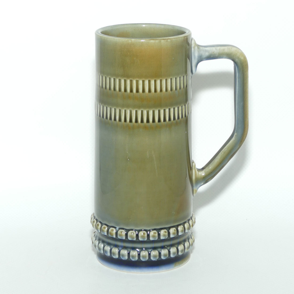 Wade Irish Porcelain | tall Irish Coffee tankard | Figured pattern | 16cm tall