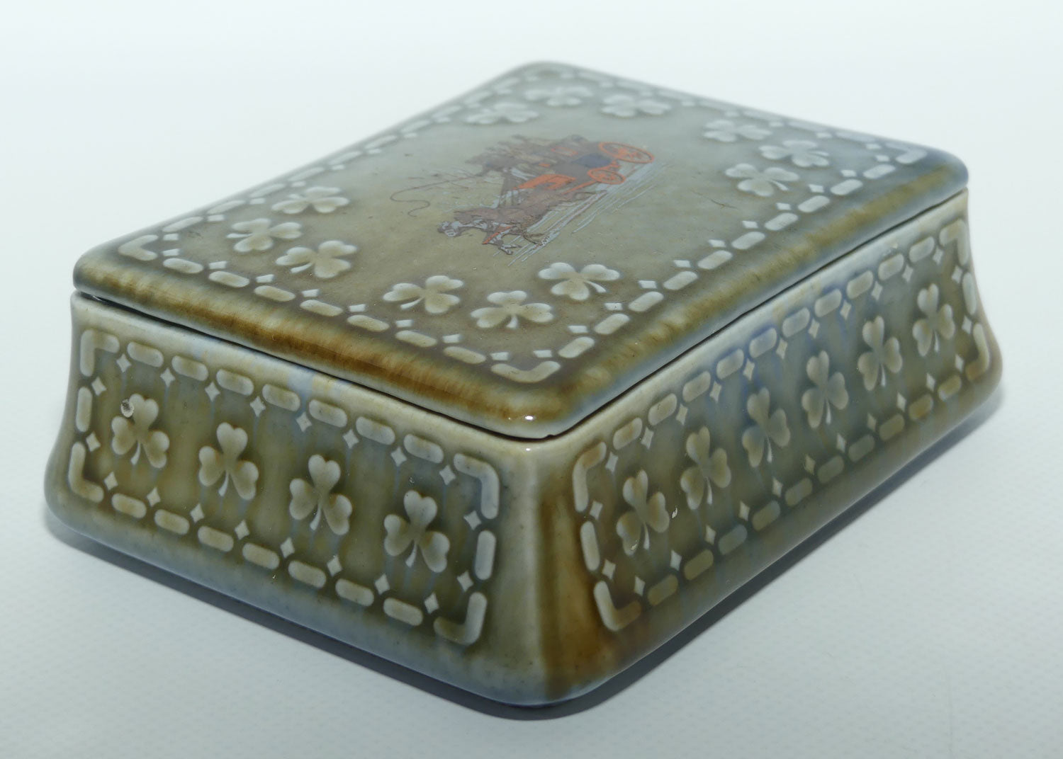 Wade Irish Porcelain Stagecoach trinket box