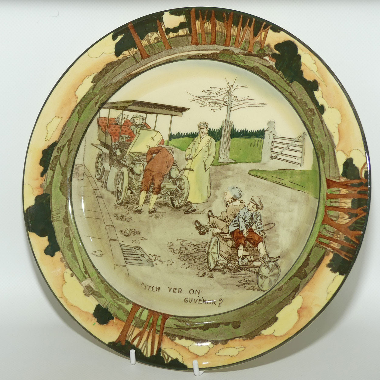 Royal Doulton Early Motoring plate D2406: 'Itch yer on... | Large #2
