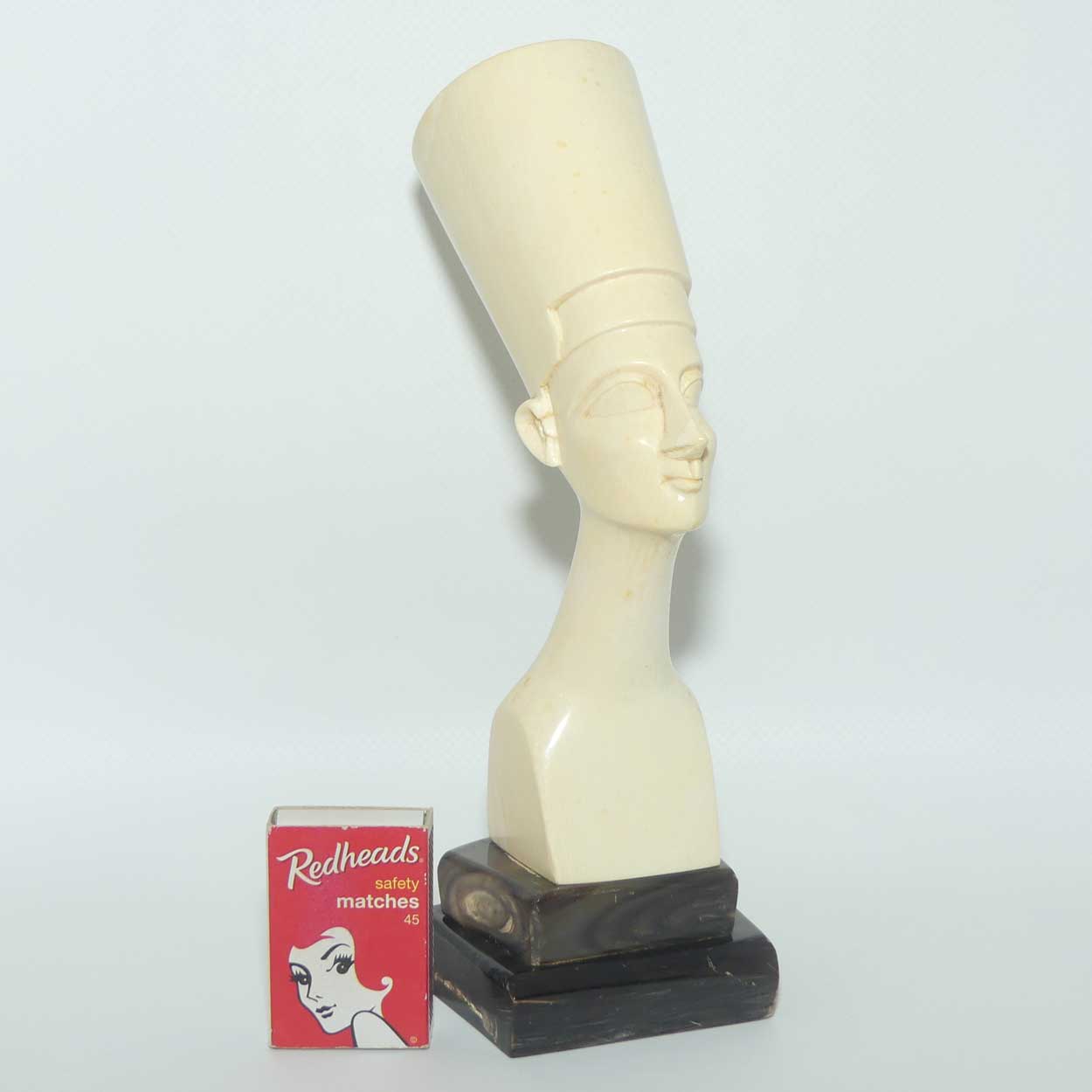 Carved Ivory Bust of Egyptian Queen Nefertiti | 22.5cm tall