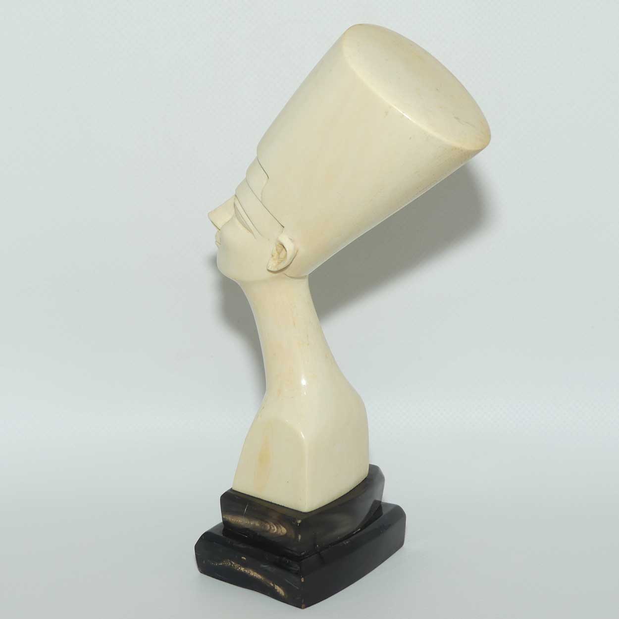 Carved Ivory Bust of Egyptian Queen Nefertiti | 22.5cm tall