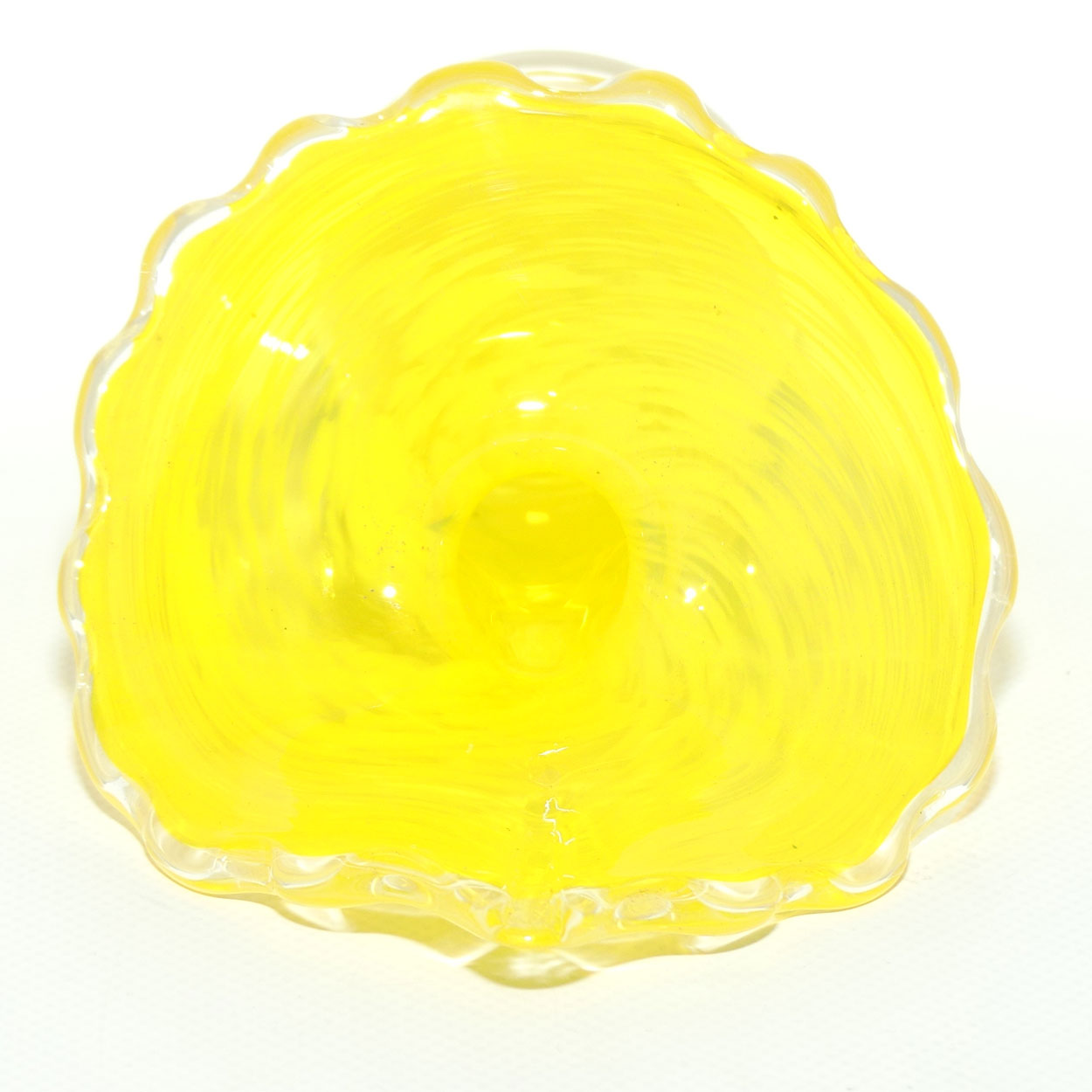 Buttercup Yellow and Mottled Glass | Jack in the Pulpit vase