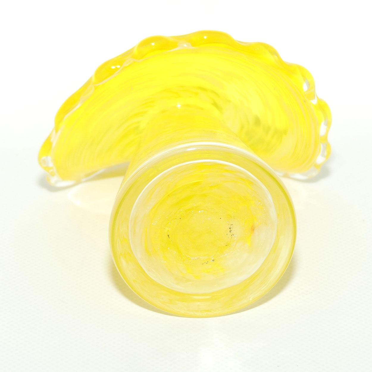 Buttercup Yellow and Mottled Glass | Jack in the Pulpit vase