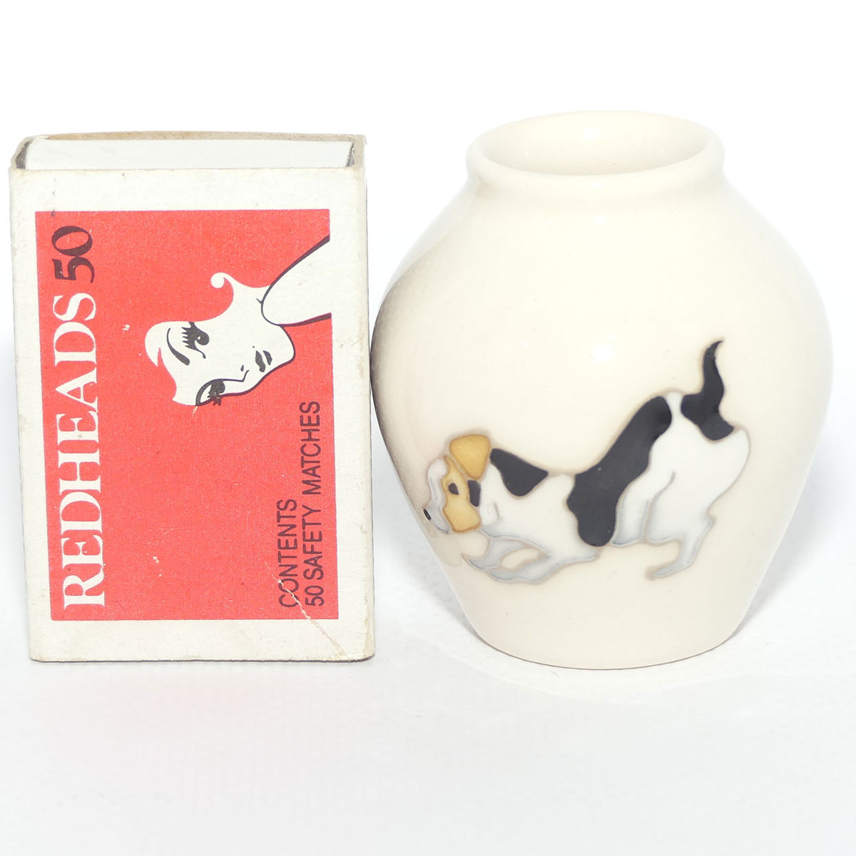 Moorcroft Jack Russell vase | Shape 4/2 | #1