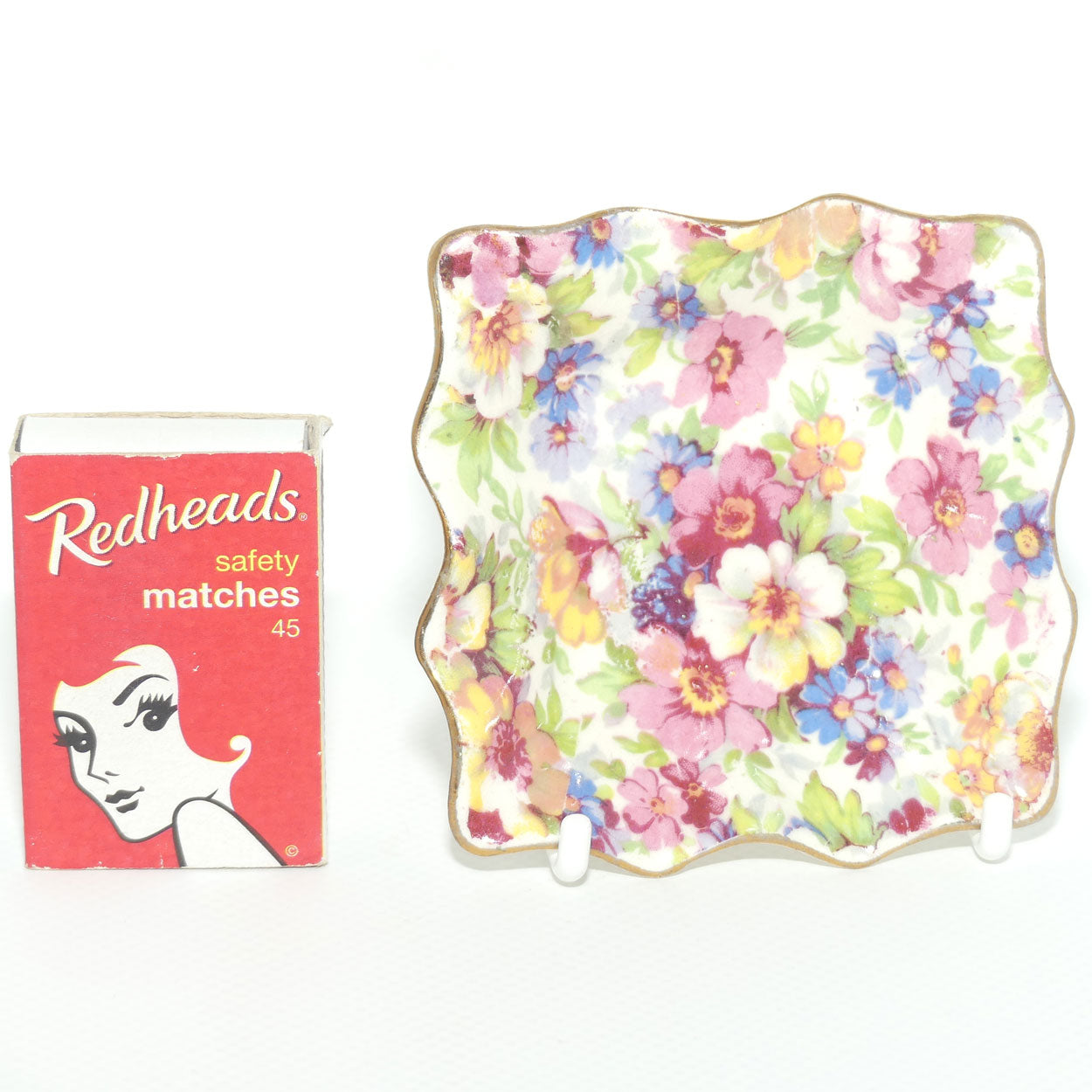 James Kent DuBarry Chintz fluted rim miniature pin dish