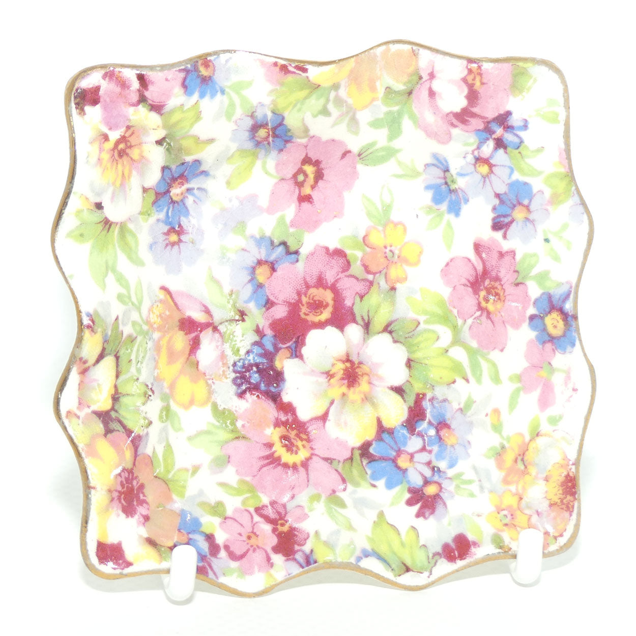 James Kent DuBarry Chintz fluted rim miniature pin dish