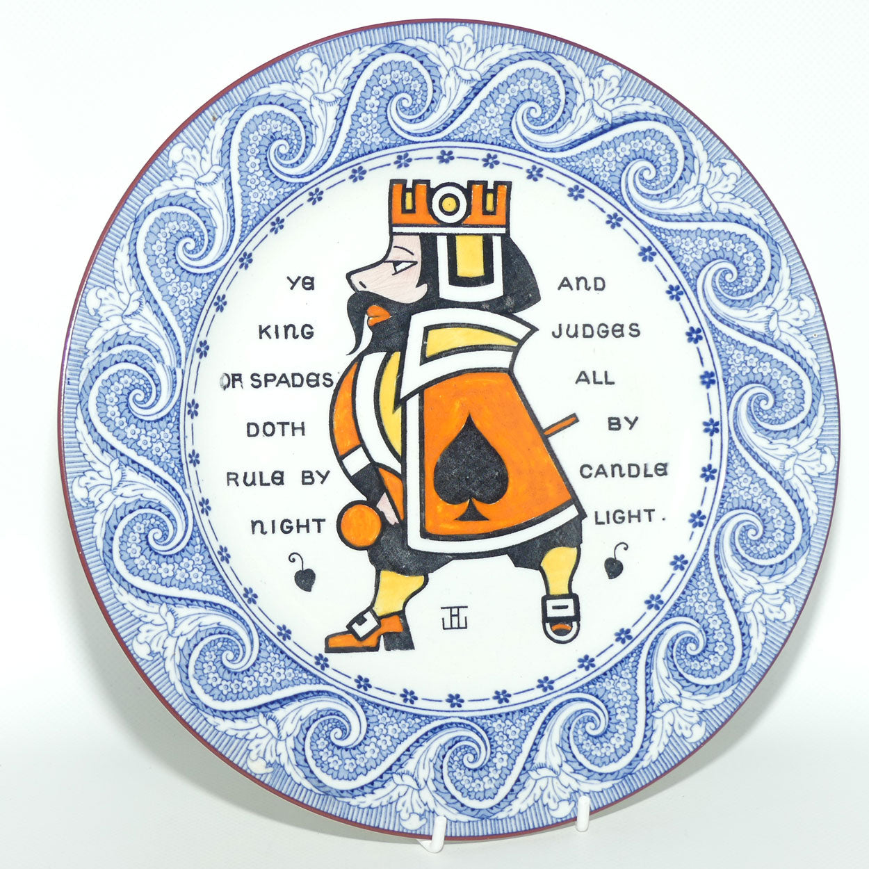 Wedgwood Etruria plate | King of Spades | Augustus L Jansson