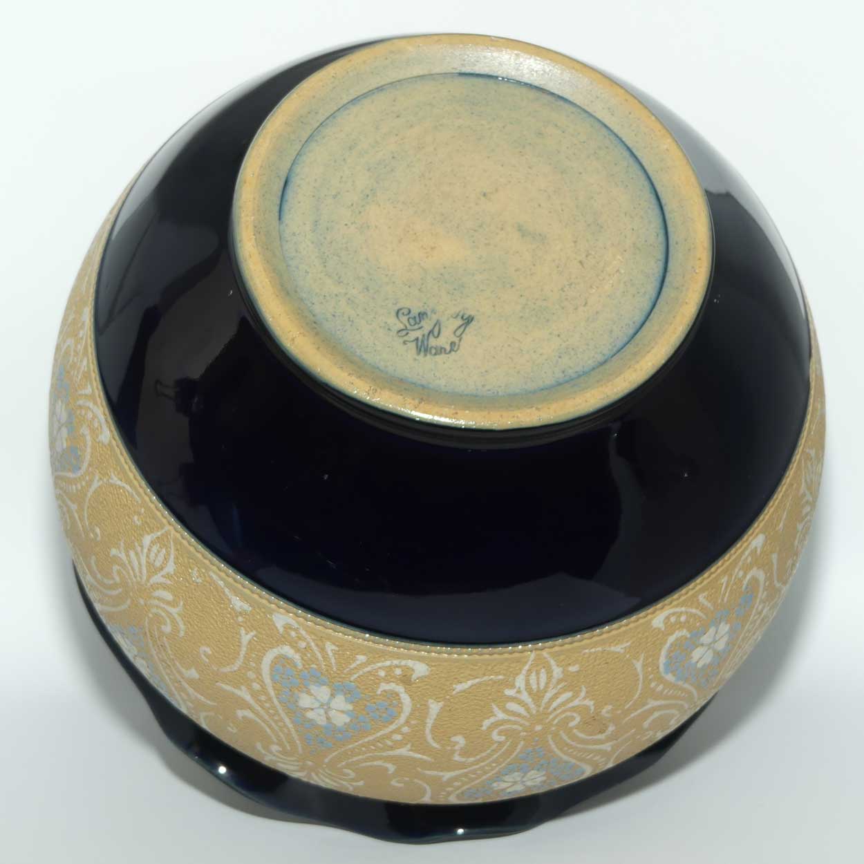 Langley Ware England Stoneware fluted rim jardiniere | Slaters Patent style