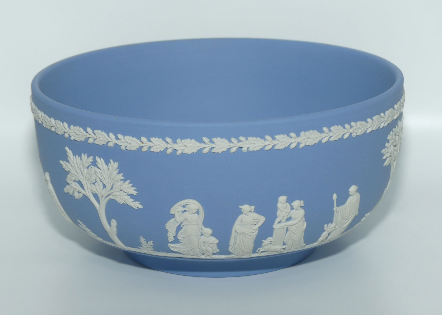 Wedgwood Jasper | White on Pale Blue Fruit bowl | 20cm diam