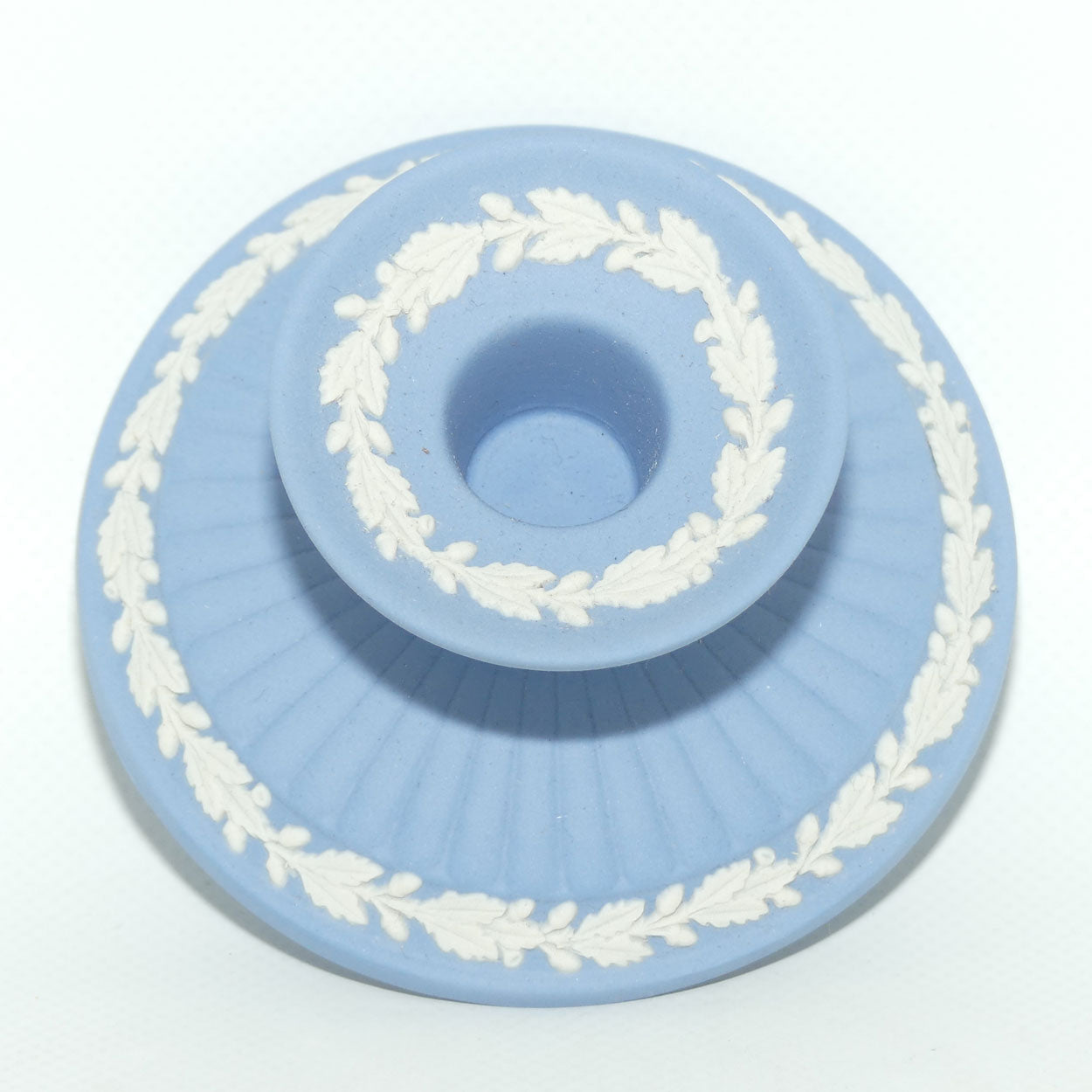 Wedgwood Jasper | White on Pale Blue | Acorn Candleholder