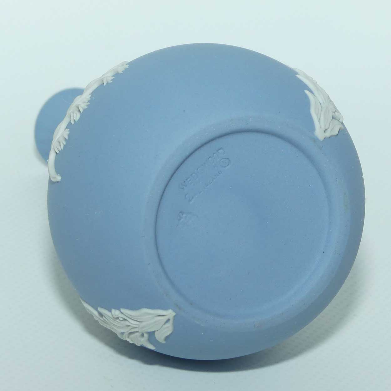 Wedgwood Jasper | White on Pale Blue | Narrow neck bud vase | Cupid design | #2