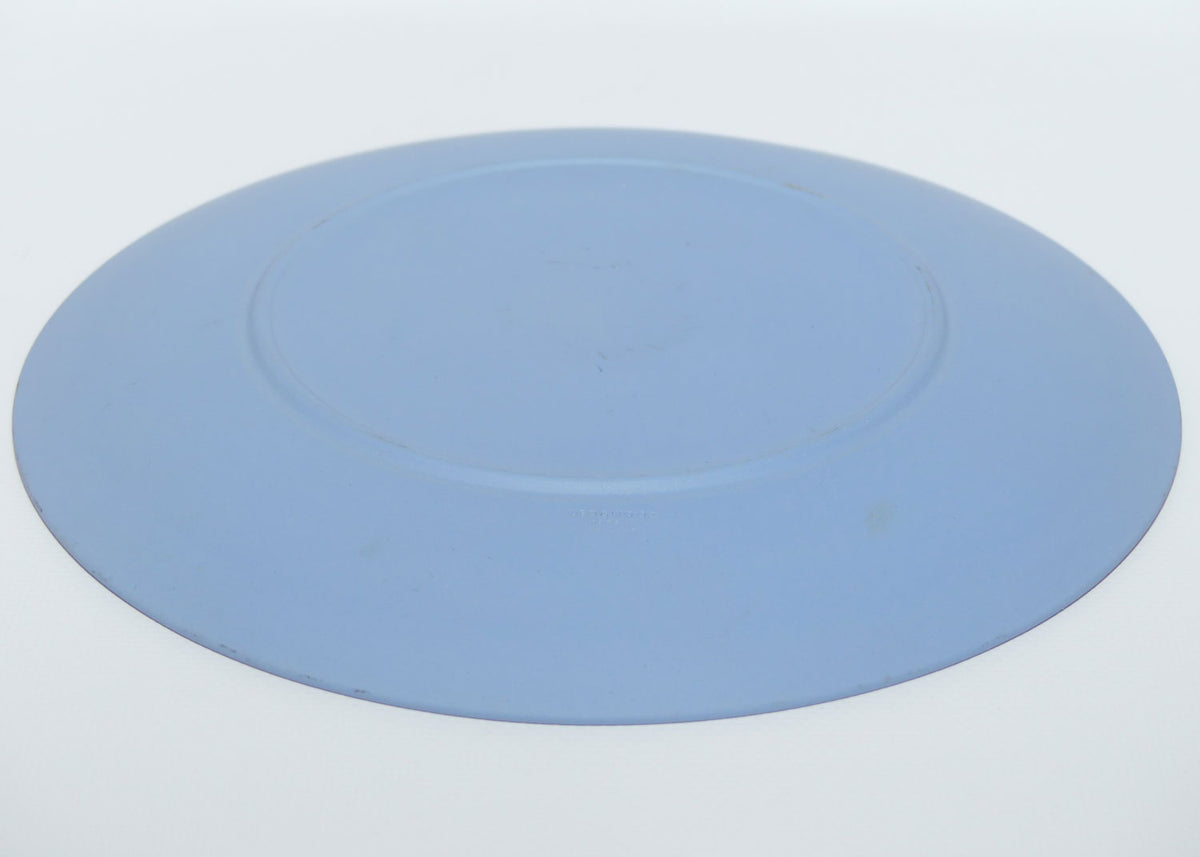 Wedgwood Jasper | White on Pale Blue | Maidens large plate | 23.8cm diam | #3