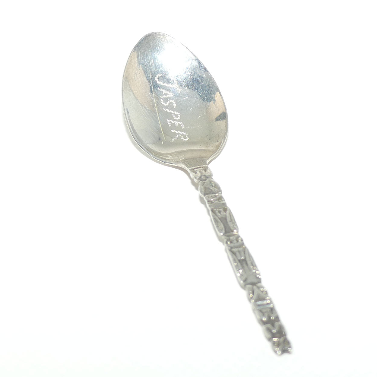 New Zealand Sterling Silver souvenir teaspoon | Pou Whenua handle