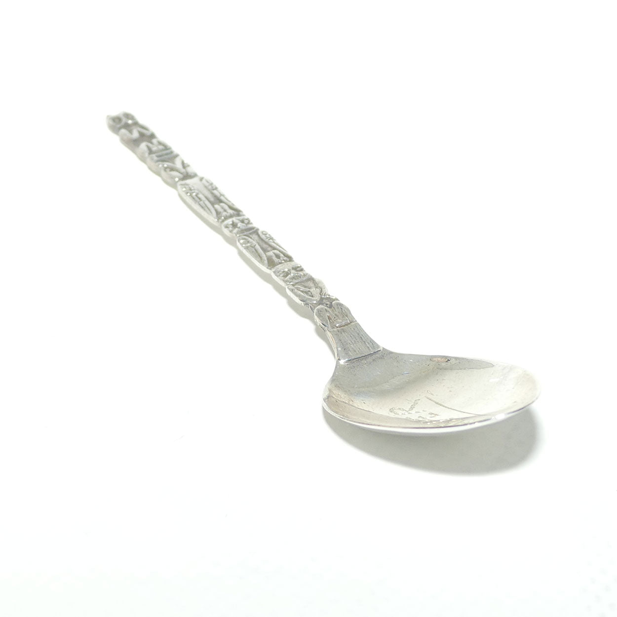 New Zealand Sterling Silver souvenir teaspoon | Pou Whenua handle