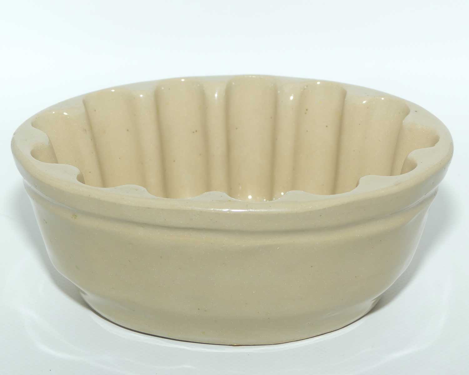 Antique Cream coloured Porcelain Jelly Mould | Floral Pattern