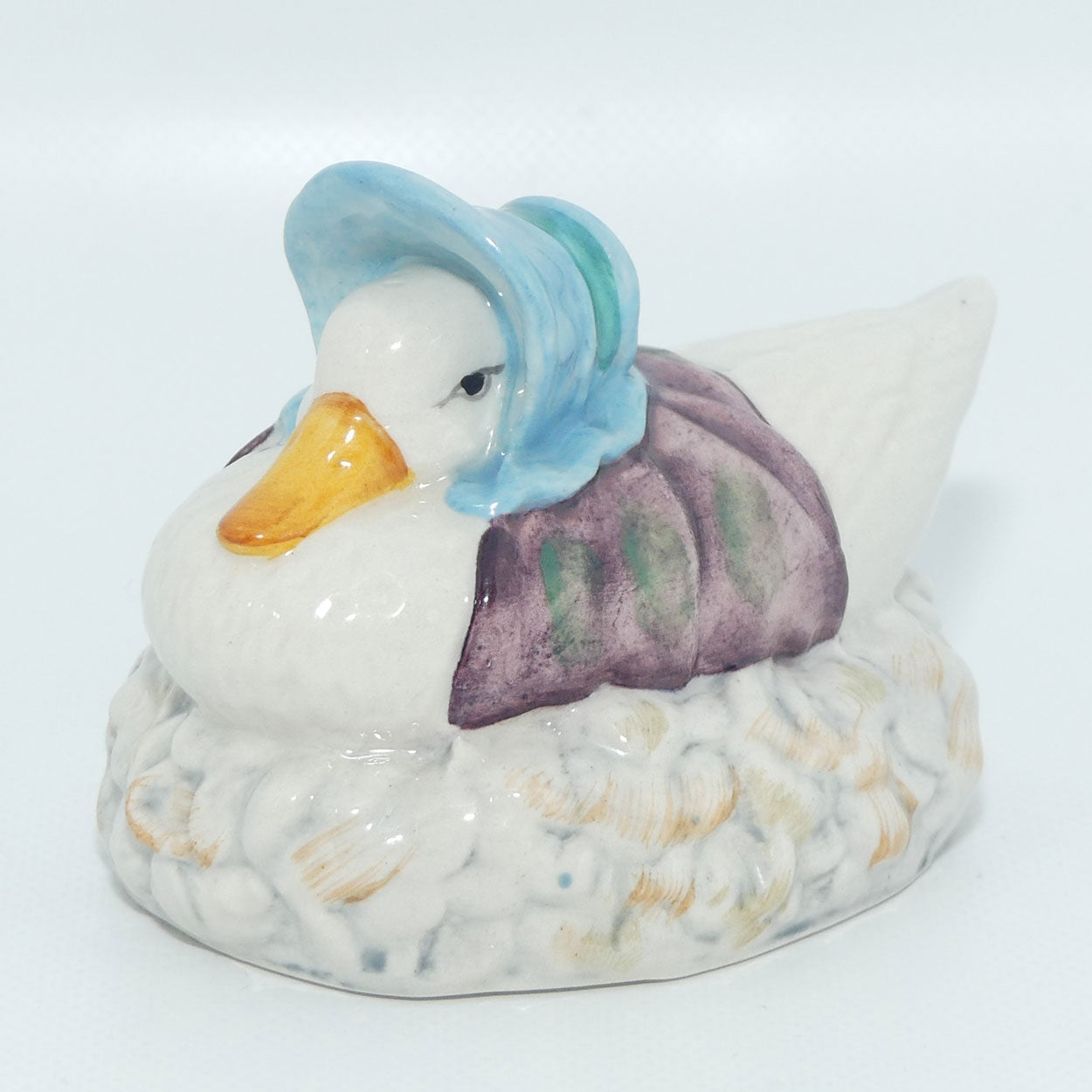 Beswick Beatrix Potter Jemima Puddleduck made a Feather Nest | BP3b | Purple