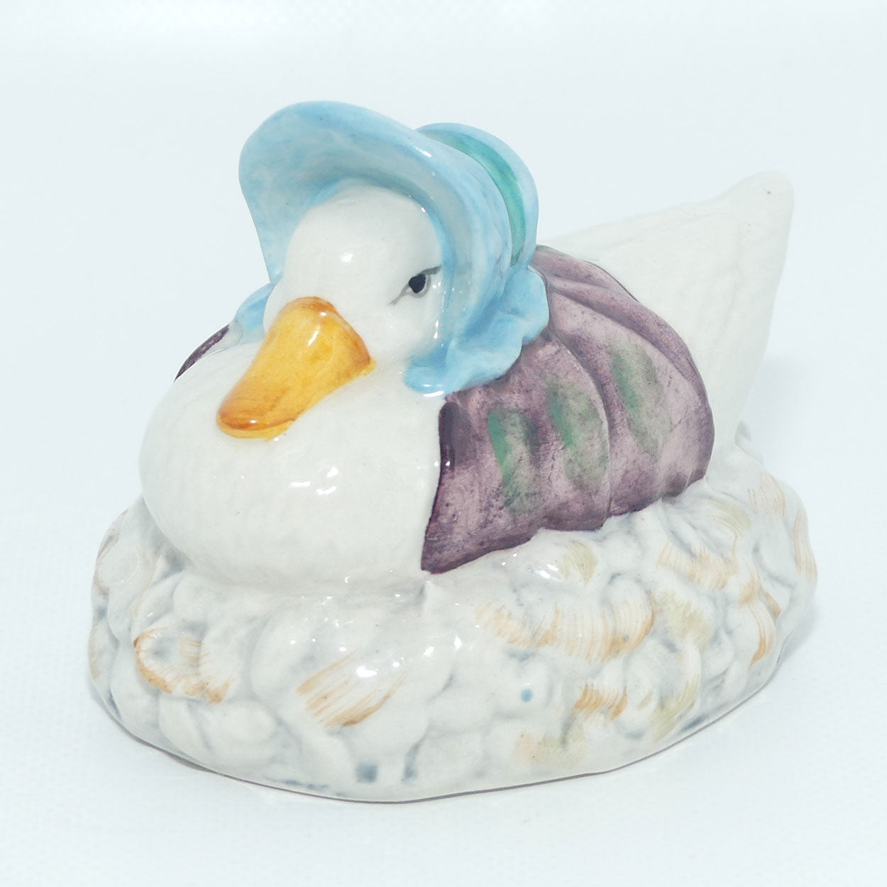 Beswick Beatrix Potter Jemima Puddleduck made a Feather Nest | BP3b | Purple