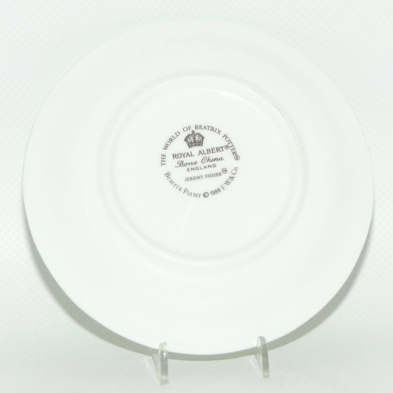 Royal Albert Beatrix Potter | The World of Beatrix Potter | Jeremy Fisher | 12cm coaster | boxed