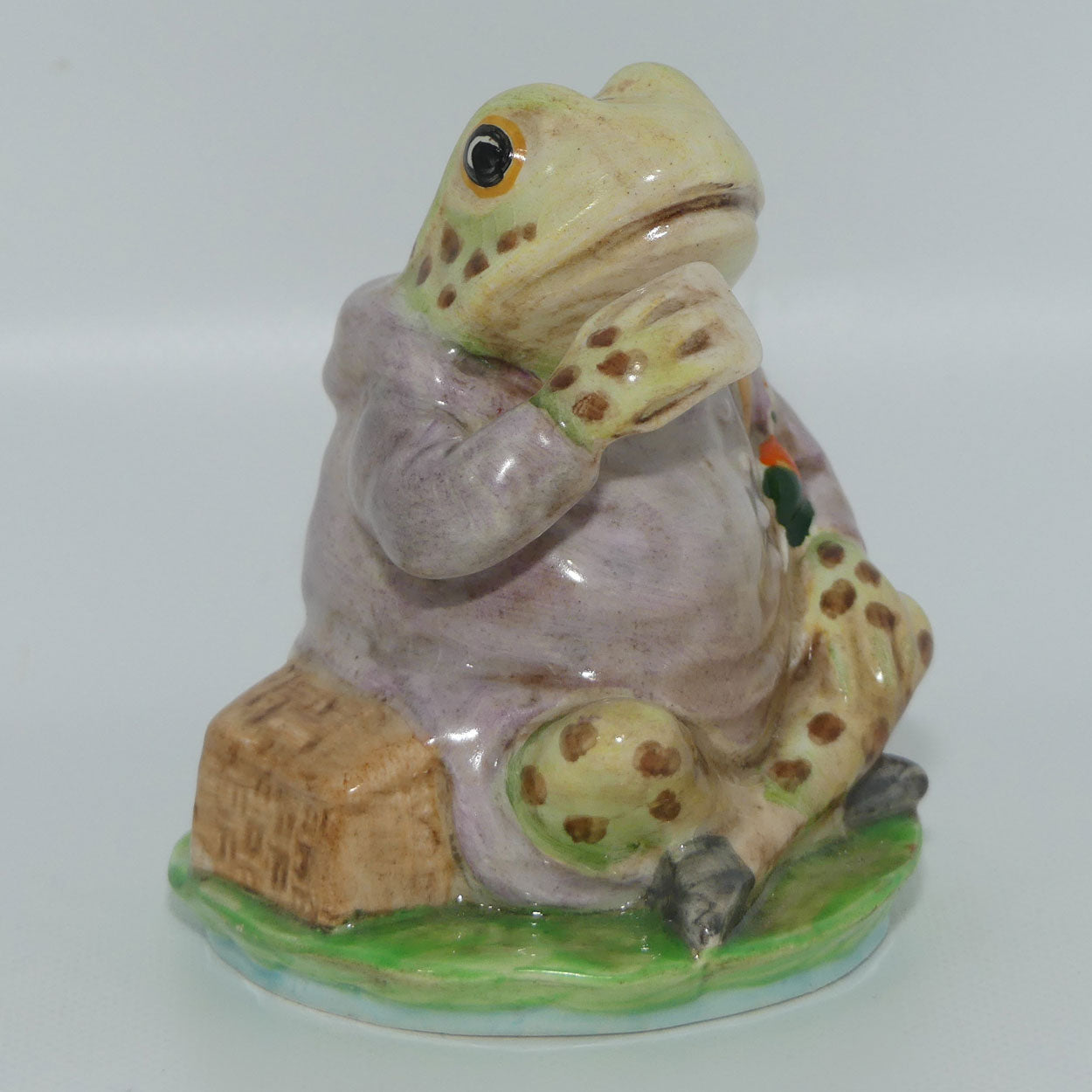 Beswick Beatrix Potter Mr Jeremy Fisher | Spotted | BP2a |Gold Oval | #2