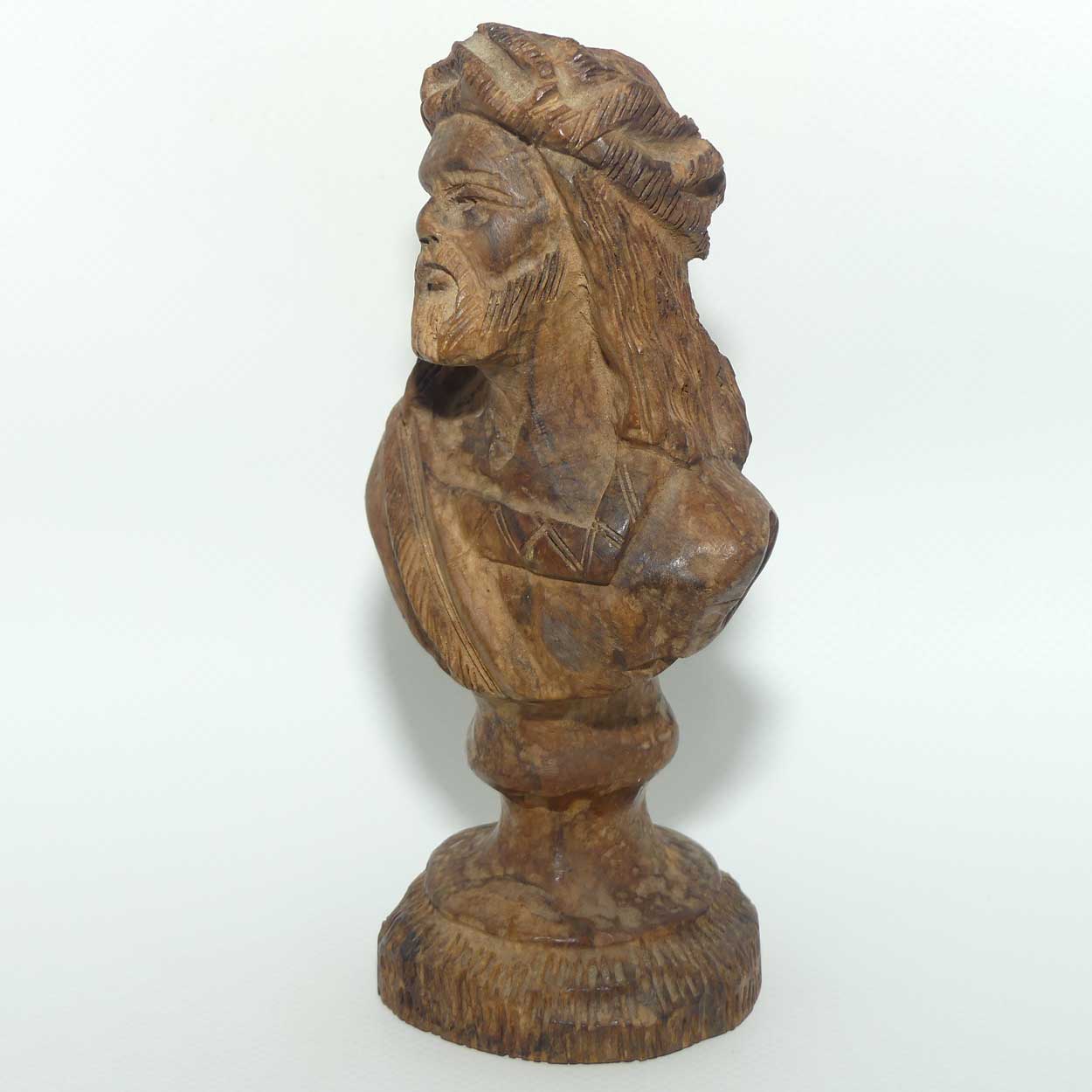 Victorian era French Cherrywood Carved Jesus bust