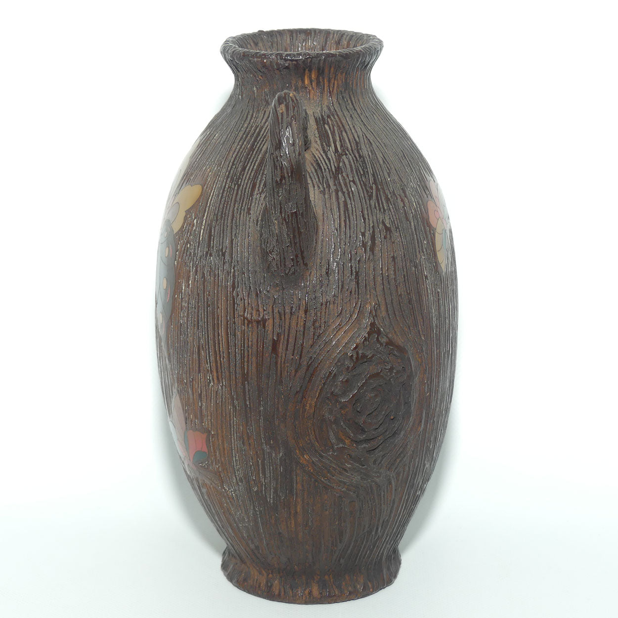 Japanese Totai Shippo | Jiki Shippo Tree Bark Cloisonne vase | Meiji period